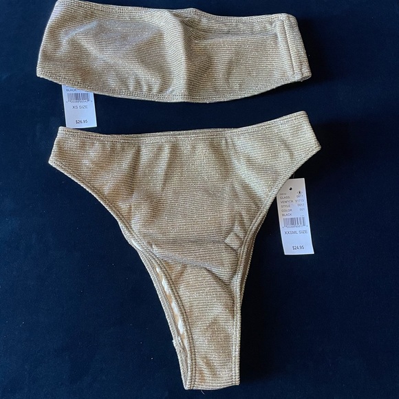 LA Hearts Betta Lurex Bikini Bottom - Picture 2 of 8